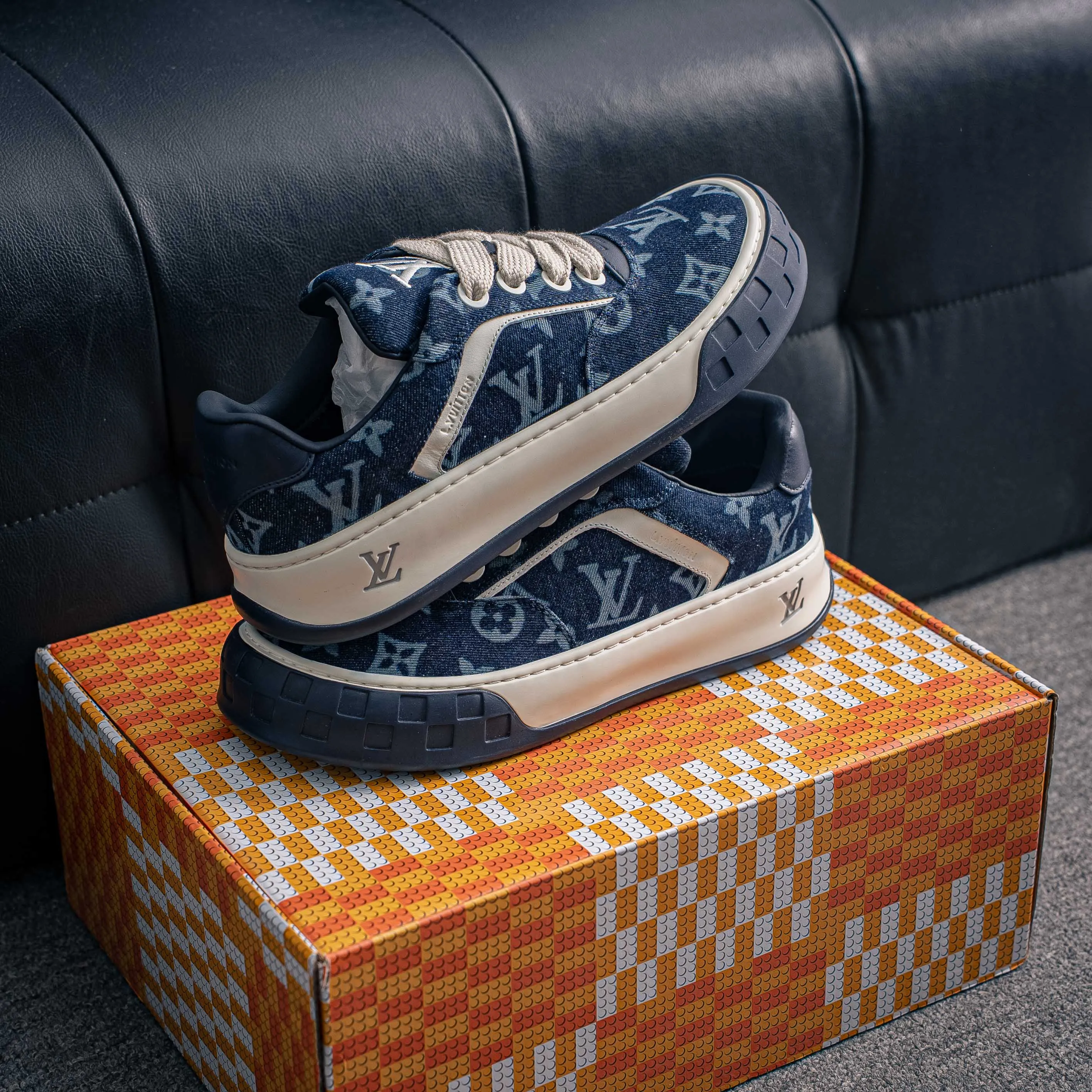 # Premium -- LOUIS VUITTON Tilted Series｜2026 LV Tilted Low Sneakers Series Low-Top Retro Skate Shoes Men Shoes｜